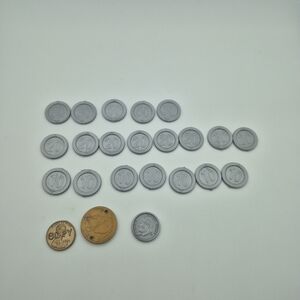 Fake Coins Plastic $5.16 Total 23 Pcs